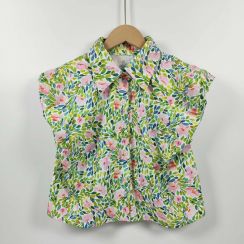 3 Pcs Summer Womens Flutter Sleeve Lapel Shirt