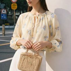 3 Pcs Womens Floral Stylish Breathable Chiffon Blouse