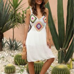 3 Pcs Sexy Crochet Beach Tunic Knitted Cover Ups